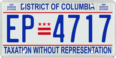 DC license plate EP4717