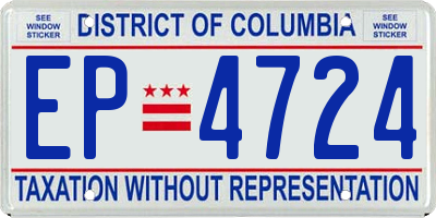 DC license plate EP4724