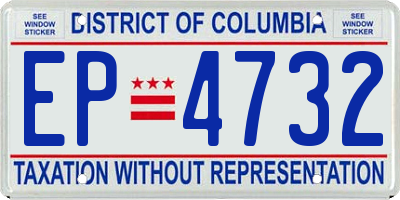 DC license plate EP4732
