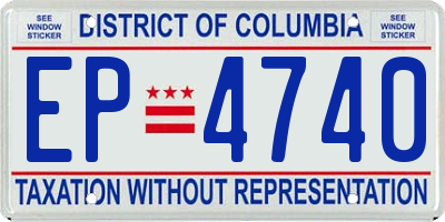 DC license plate EP4740