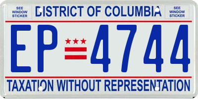 DC license plate EP4744