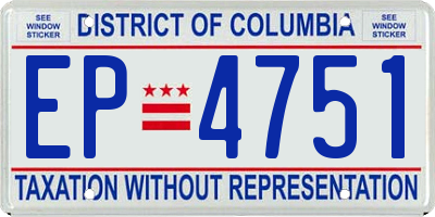 DC license plate EP4751