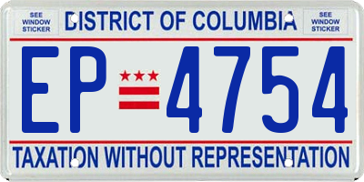 DC license plate EP4754