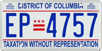 DC license plate EP4757