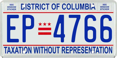 DC license plate EP4766