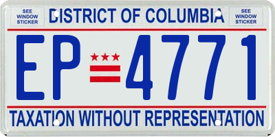 DC license plate EP4771