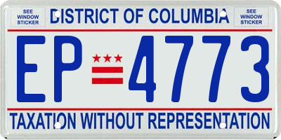 DC license plate EP4773