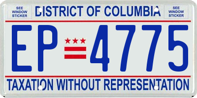 DC license plate EP4775