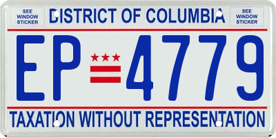 DC license plate EP4779
