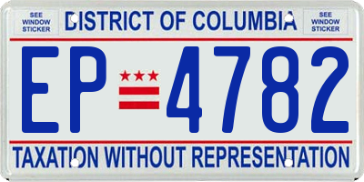 DC license plate EP4782