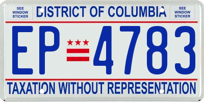 DC license plate EP4783