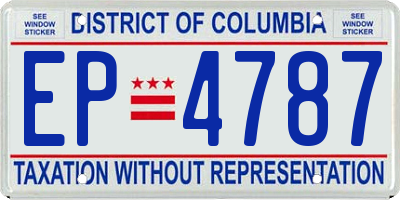 DC license plate EP4787