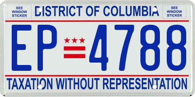 DC license plate EP4788