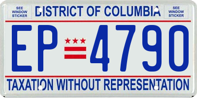 DC license plate EP4790