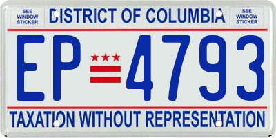 DC license plate EP4793