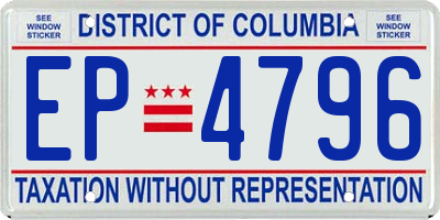 DC license plate EP4796