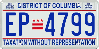 DC license plate EP4799