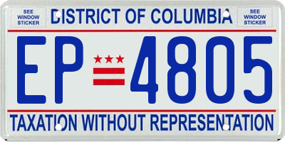 DC license plate EP4805