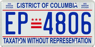 DC license plate EP4806