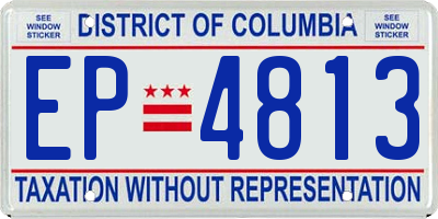 DC license plate EP4813