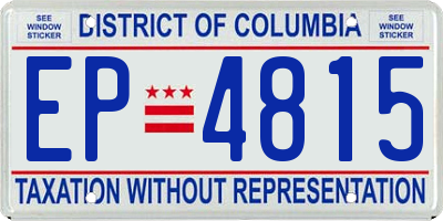 DC license plate EP4815