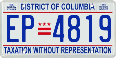 DC license plate EP4819