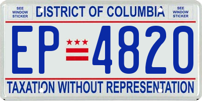 DC license plate EP4820