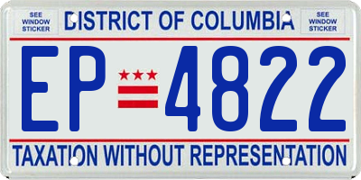 DC license plate EP4822