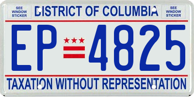 DC license plate EP4825