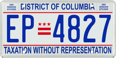 DC license plate EP4827