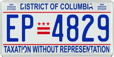 DC license plate EP4829