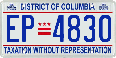 DC license plate EP4830