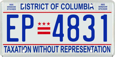 DC license plate EP4831