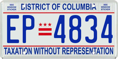 DC license plate EP4834