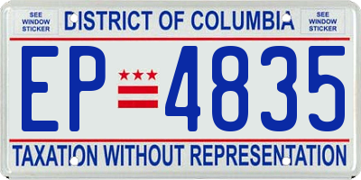 DC license plate EP4835