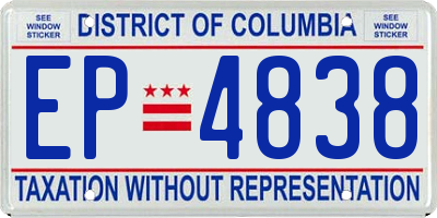 DC license plate EP4838