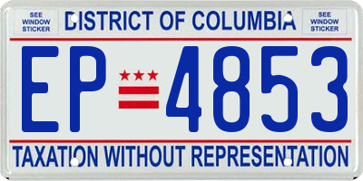 DC license plate EP4853