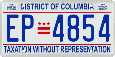 DC license plate EP4854