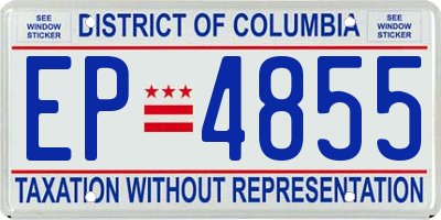 DC license plate EP4855