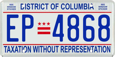 DC license plate EP4868