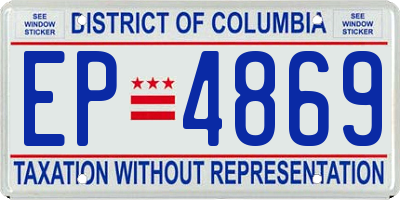 DC license plate EP4869