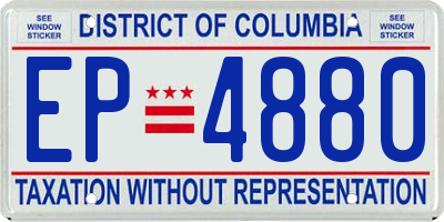 DC license plate EP4880