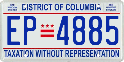 DC license plate EP4885