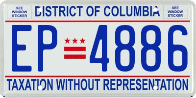 DC license plate EP4886