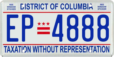 DC license plate EP4888
