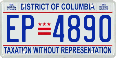DC license plate EP4890
