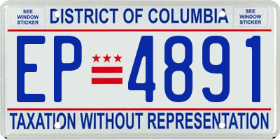 DC license plate EP4891
