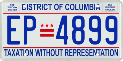DC license plate EP4899
