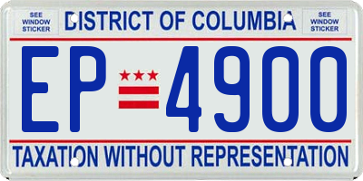 DC license plate EP4900