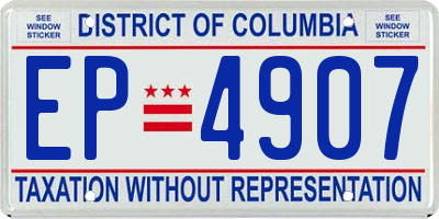 DC license plate EP4907